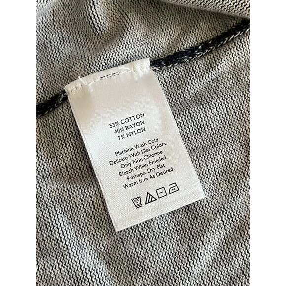 NWOT Eddie Bauer Womens S/M Open Front Cardigan With Geometric Pattern Cotton Bl - Picture 5 of 7